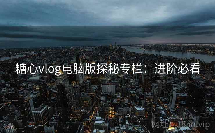 糖心vlog电脑版探秘专栏：进阶必看